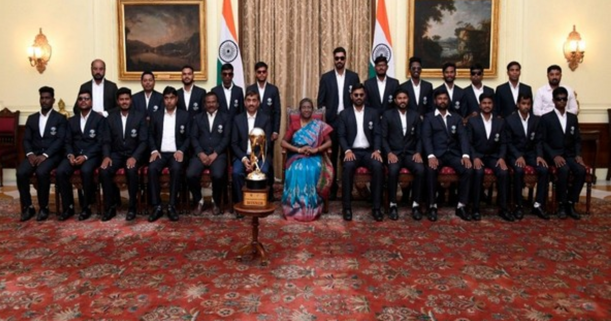 President Droupadi Murmu meets winners of T20 World Cup for the Blind 2022